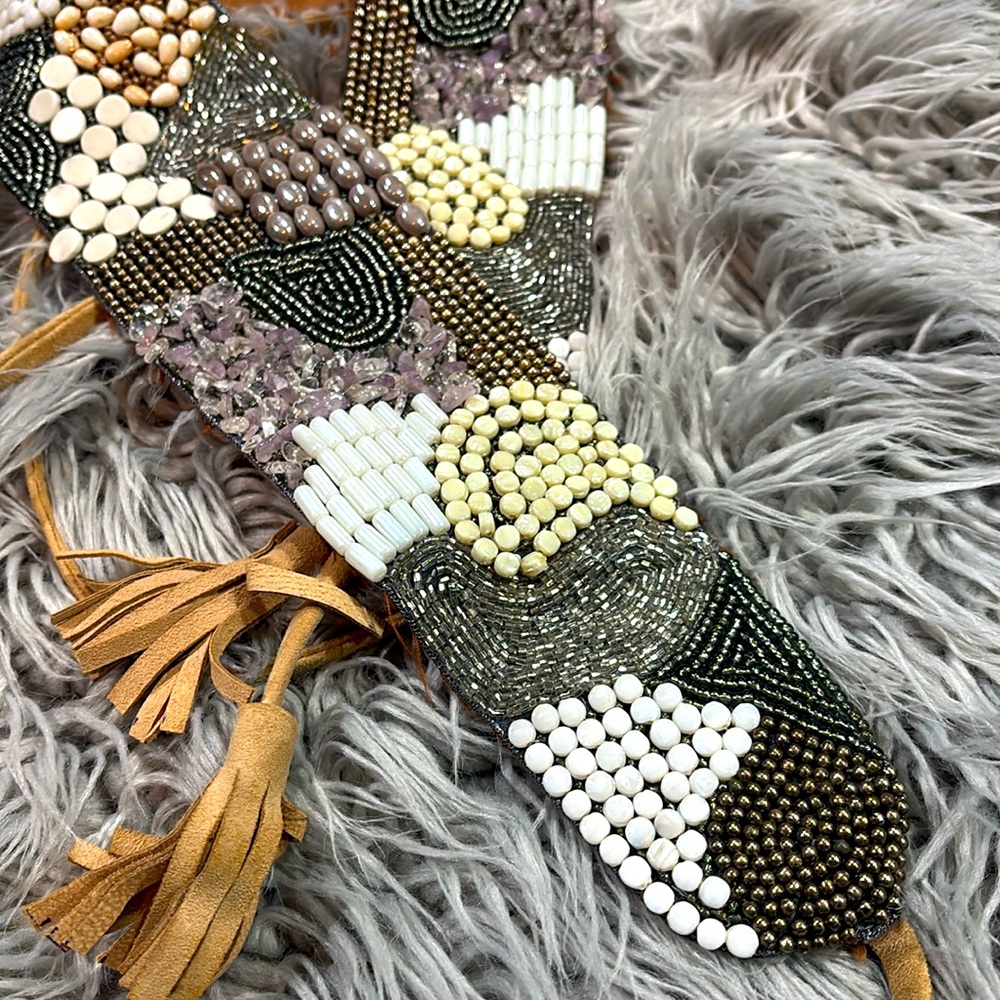 BoHo beaded belt